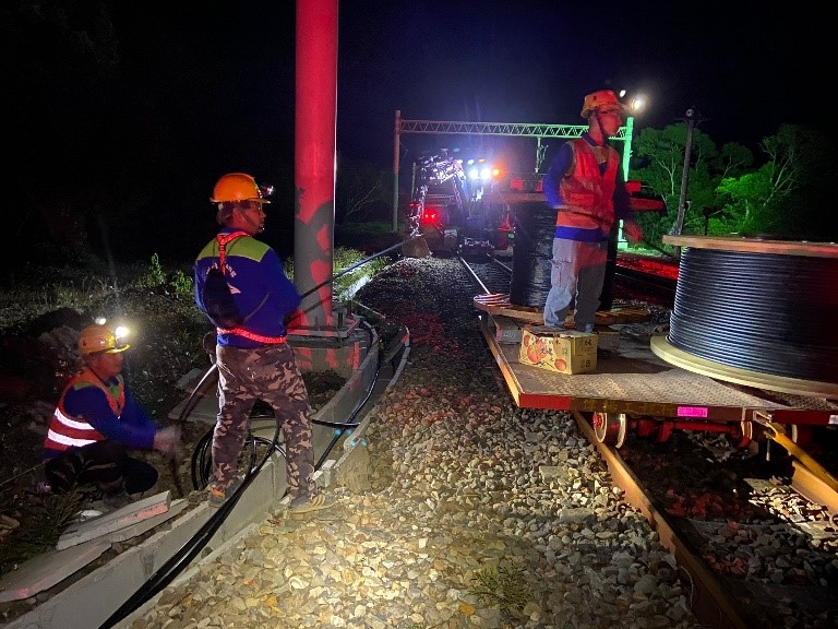 電話線路佈放作業1