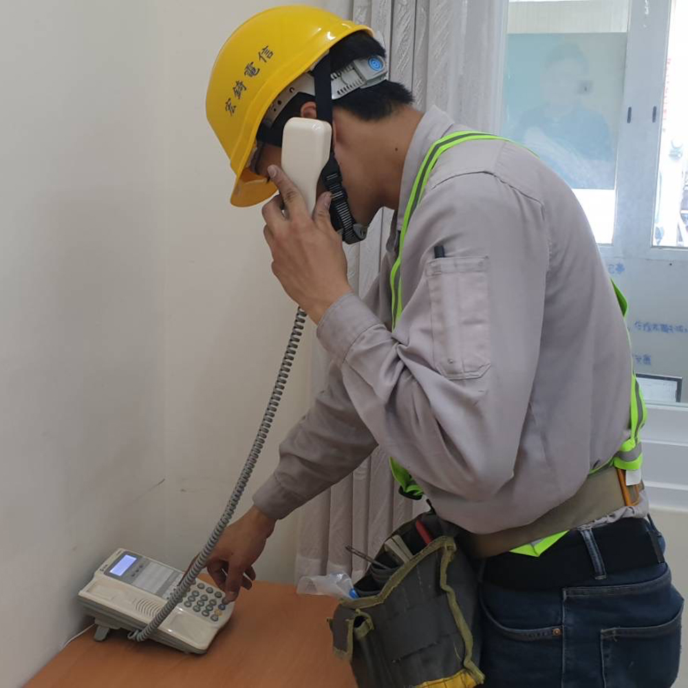 電話線路佈放作業4