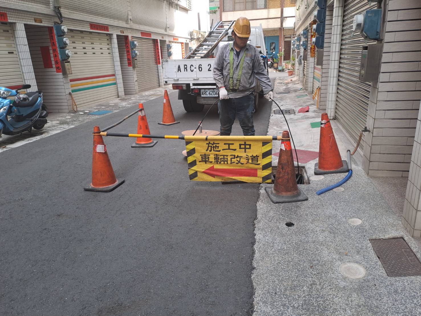 電話線路佈放作業2